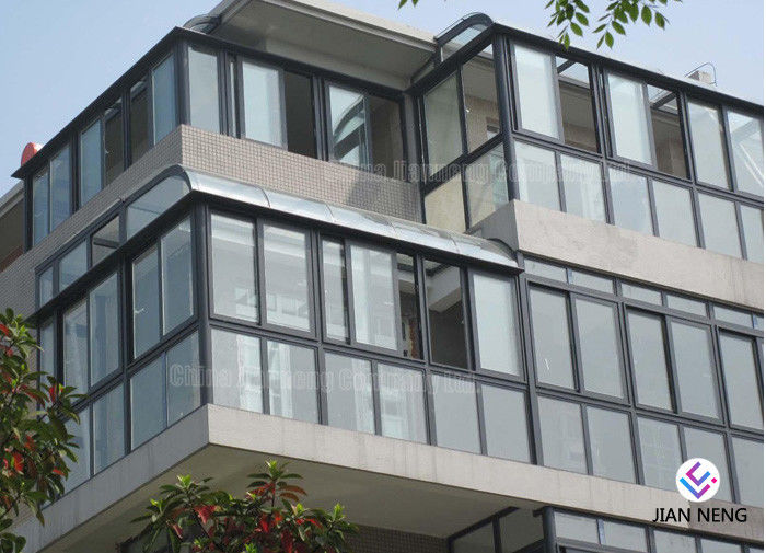 Curtain Wall Aluminium Okna i drzwi Low - E Glass For Office Building