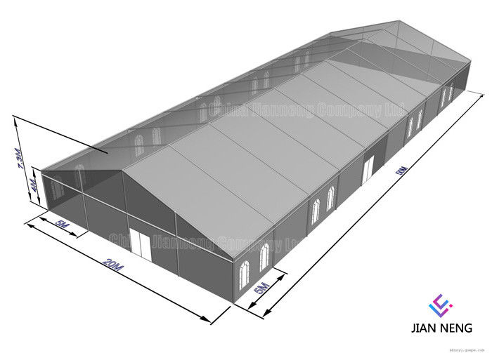 Wiatroodporny namiot na imprezy plenerowe / namiot ogromny namiot 20x50m dla 1000 osób