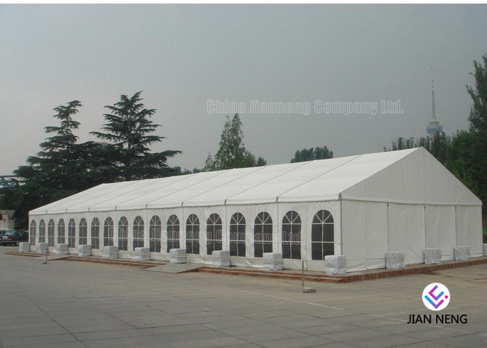 600 ~ 1000 osobowy namiot aluminiowej ramy, biały namiot z PVC z podwójnymi skrzydłami